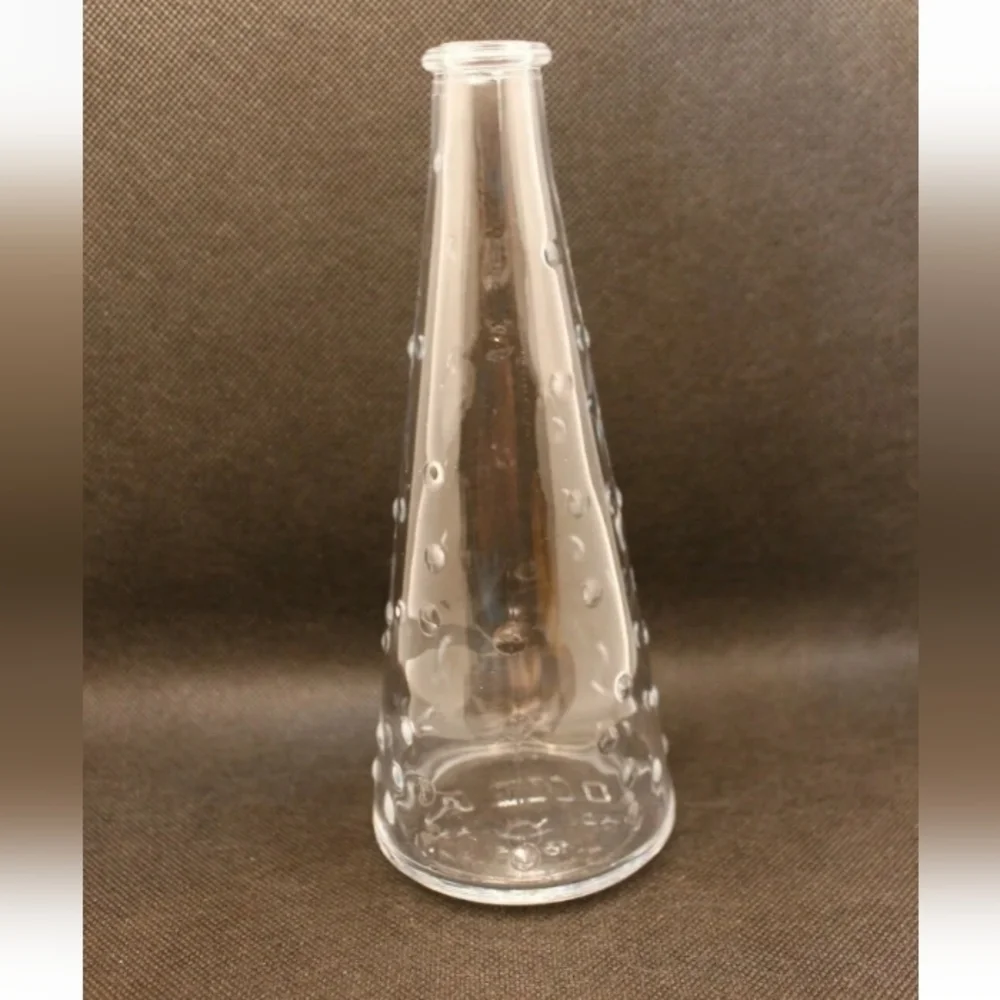 Ikea Emma Dafnas Clear Glass Vase Hobnail Pattern Poland 16795 7.25
